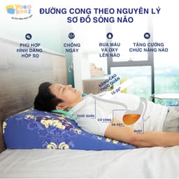 Thumbnail Gối chống trào ngược dạ dày chống thoái hóa cổ Yorokobi cao 16cm 4