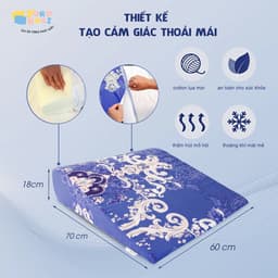 Thumbnail Gối Chống Trào Ngược Dạ Dày Người Lớn Yorokobi Chính Hãng (Duy nhất bo tròn chống trượt) 4