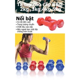 Thumbnail BG - Tạ tay (1chiếc ) có từ 1kg - 5kg - Tạ đặc ruột bọc cao su nhám đủ cân chỉ việc tập 4