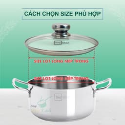 Thumbnail Vung kính cao cấp Fivestar dùng cho nồi và chảo size 16 cm đến 32cm 2
