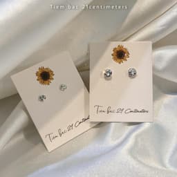 Thumbnail Khuyên tai bạc Diamond, Khuyên tai Tiệm bạc 21 Centimeters 4