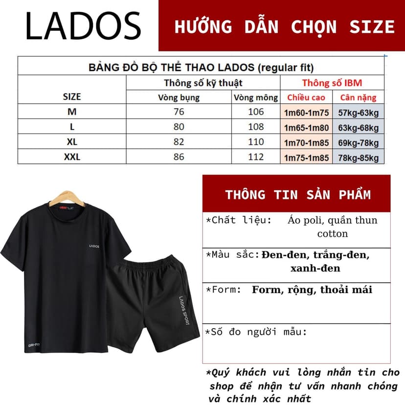 Ảnh Bộ quần áo thể thao nam đẹp cao cấp LADOS - 7005 thoáng mát, co giãn năng động, thời trang 4