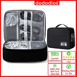 Thumbnail Túi Đựng Phụ Kiện Điện Thoại 2 Ngăn Lớn Cải Tiến Nhiều Ngăn Chống Nước, Chống Sốc Chính Hãng Dododios 4