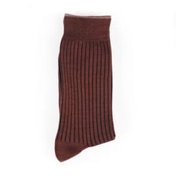 Thumbnail Tất Cổ Cao Mang Giày Tây, Màu Nâu Dệt 2 Cylinder - Cotton Co Giãn Thấm Hút Tốt - Thương Hiệu Be Classy 2