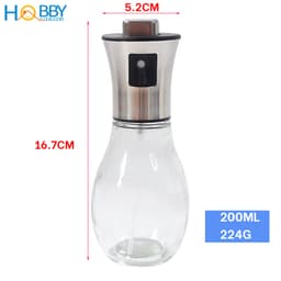 Thumbnail Bình phun xịt dầu ăn thủy tinh nắp bọc inox 304 Hobby Home Decor BD200 3