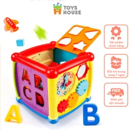 Thumbnail Đồ chơi thả hình khối, hộp lập phương có đàn nhạc - đồ chơi giáo dục cho bé từ 6 tháng ToysHouse HE0520 1