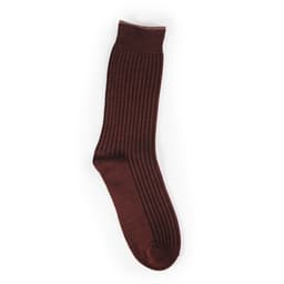 Thumbnail Tất Cổ Cao Mang Giày Tây, Màu Nâu Dệt 2 Cylinder - Cotton Co Giãn Thấm Hút Tốt - Thương Hiệu Be Classy 1
