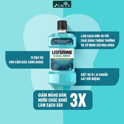 Thumbnail Bộ 2 Chai Nước Súc Miệng Listerine Diệt Khuẩn, Thơm Mát - Listerine Coolmint Mouthwash 750ml x 2 1