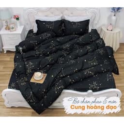 Thumbnail Bộ chăn ga gối Cotton poly Bo Decor chăn phao nhẹ đắp 4 mùa 1