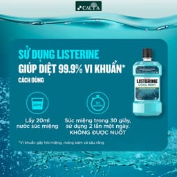 Thumbnail Bộ 2 Chai Nước Súc Miệng Listerine Diệt Khuẩn, Thơm Mát - Listerine Coolmint Mouthwash 750ml x 2 2