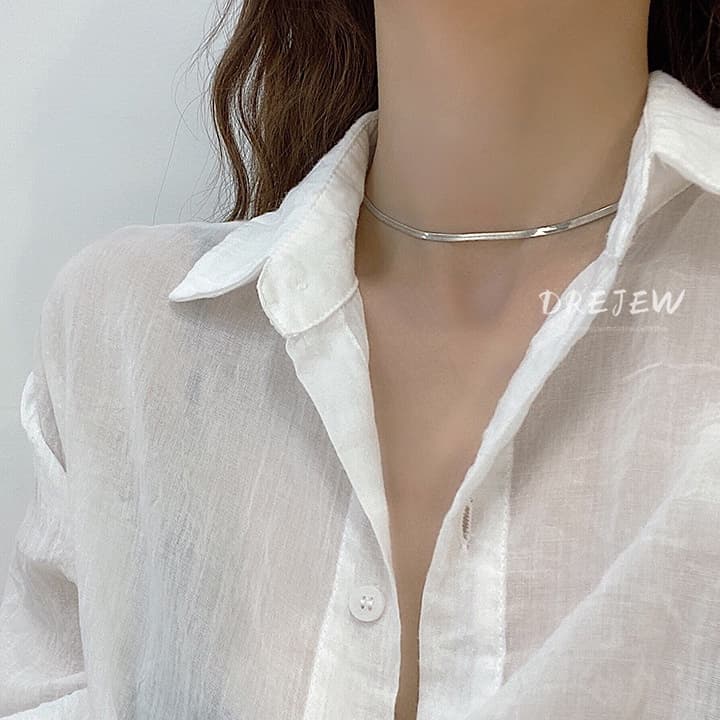 Ảnh DREJEW Vòng Cổ Dây Xích Bằng Thép Titan Kiểu Dáng Đơn Giản Thời Trang Cho Nữ 3