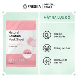 Thumbnail Mặt nạ giấy lựu đỏ Freska Natural Solution Mask Sheet – Pomegranate 25ml 3