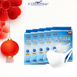 Thumbnail COMBO 5 HỘP Khẩu trang y tế kháng khuẩn 3 lớp Famapro 5D Mask 1