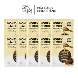 Thumbnail Combo 10 miếng mặt nạ BOM Honey & Milk Hydrating Water Mask Mặt Nạ Cấp Ẩm 25g - 8809721243114 2