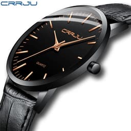 Thumbnail Đồng hồ thạch anh CRRJU 2117X siêu mỏng chống thấm nước với dây đeo da cao cấp 3
