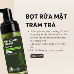 Thumbnail Sữa Rửa Mặt Tạo Bọt Tràm Trà Cho Nam Sạch Sâu Chuẩn Men Kiềm Dầu Giảm Mụn Cỏ Mềm 150ml 1