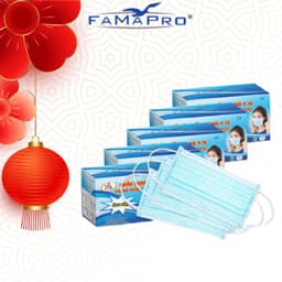 Thumbnail Khẩu trang y tế 4 lớp kháng khuẩn Cô Gái Famapro hộp 50cai 1
