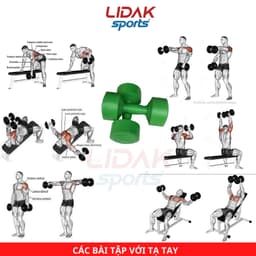 Thumbnail Tạ tay nhựa 6kg Lidak, tập gym cải thiện cơ bắp tại nhà - LIDAK SPORT 3