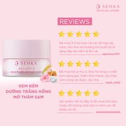 Thumbnail Kem đêm dưỡng trắng hồng - mờ thâm sạm Senka Aqua Bright Glow Gel Cream 50g - Gcode 70407 3