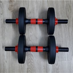 Thumbnail BG Bộ tạ tay 2in1 kết hợp tạ đẩy( tạ đòn) tạ tập gym tập thon tay, dụng cụ gym đa năng PVC 40kg 2