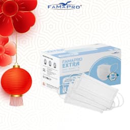 Thumbnail Khẩu trang y tế kháng khuẩn 4 lớp Famapro Extra (50 cái/ hộp) 1
