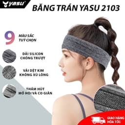 Thumbnail Băng đô thể thao thấm hút mồ hôi nam nữ, vải dệt kim không xù lông Yasu 2103 1