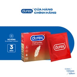 Thumbnail Bao cao su Durex Fetherlite siêu mỏng, size 52.5mm, 3 bao/hộp 2