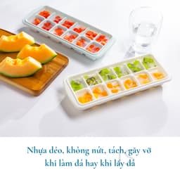 Thumbnail Khay làm đá viên có nắp đậy thông minh Inochi Kari Nhật Bản, nhiều hình dạng, không BPA, làm thạch rau câu, chịu nhiệt 3
