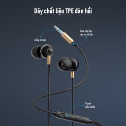 Thumbnail Tai Nghe Nhét Tai Có Dây ROBOT RE240S Cổng Kết Nối Jack AUX 3.5mm Âm Thanh Sắc Nét Trung Thực 1
