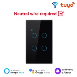 Thumbnail Aubess Wifi Công Tắc Thông Minh 1200W 10A Đèn Tường Công Tắc Cảm Ứng/Giọng Nói/Ứng Dụng Điều Khiển Từ Xa Công Tắc Thông Minh 3 Trong 1 1/2/3/4 Gang 1