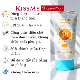Thumbnail Kem chống nắng trẻ em Kissme Mommy UV Aqua Milk dạng sữa dành cho da nhạy cảm như em bé SPF50 PA++++ 50G 3