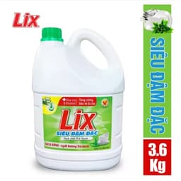 Thumbnail Nước rửa chén LIX siêu đậm đặc trà xanh 3.6kg NT360 làm sạch dầu mỡ không hại da tay - Lixco Việt Nam 1