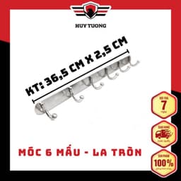 Thumbnail Móc treo tường, móc treo quần áo inox gắn tường treo quần áo 6 đến 10 mấu ( Không gỉ sét ) 2