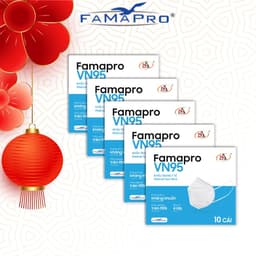 Thumbnail COMBO 5 HỘP Khẩu trang y tế kháng khuẩn 4 lớp Famapro VN95 [HỘP10 CÁI] 1