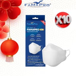 Thumbnail Combo 10 Hộp khẩu trang y tế cao cấp kháng khuẩn 3 lớp Famapro 4D (10 cái/hộp) 1
