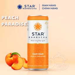 Thumbnail Thùng 12 lon STAR KOMBUCHA Cam Đào / Peach (250ml/lon)- Trà lên men vi sinh hỗ trợ tiêu hóa 2