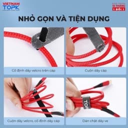 Thumbnail Dây dán tiên lợi Velcro làm gọn dây sạc, dây tai nghe,.. J02 - Hàng phân phối chính hãng - Bảo hành 18 tháng 2