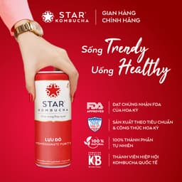 Thumbnail Thùng 12 lon STAR KOMBUCHA Lựu Đỏ / Pomegranate (250ml/lon) - Trà lên men vi sinh bảo vệ sức khỏe 2