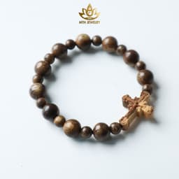 Thumbnail Vòng Tay Trầm Hương Mân Côi 8mm Size Bé (10 hạt To) Trầm Tốc Việt - MTH JEWELRY 1