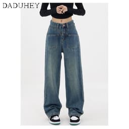 Thumbnail Quần Jean Daduhey Nữ Lưng Cao Phong Cách Hàn Quốc 4