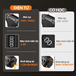 Thumbnail Kìm Bóp Tay, Kìm Tập Cơ Tay, Dụng Cụ Tập Gym Tại Nhà Điều Chỉnh Lực Có Đếm 10-100kg - Hãng Dododio 3