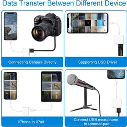 Thumbnail Đầu đọc thẻ nhớ HDOORLINK SD/TF/USB 3 trong 1 có cáp Type-C/Micro USB/iPhone sang SD cao cấp thích hợp cho iPad HUAWEI 4