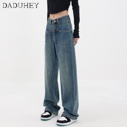 Thumbnail Quần Jean Daduhey Nữ Lưng Cao Phong Cách Hàn Quốc 3