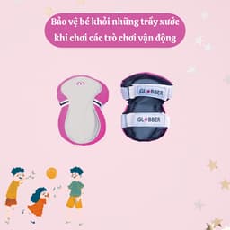 Thumbnail Bộ bảo hộ Globber Junior - Hồng 1