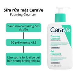 Thumbnail Sữa rửa mặt CeraVe Foaming, Hydrating, SA Smoothing Cleanser cho da dầu, khô, nhạy cảm 88ML/236ML/473ML - ajaskinlab 3