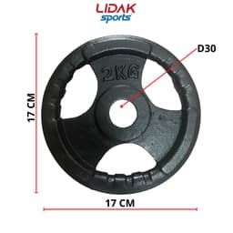 Thumbnail Bánh tạ gang 2kg, đĩa tạ tập gym lỗ phi 30 sơn 3 lớp hàng loại một sản xuất Việt Nam - LIDAK SPORT 2