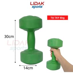 Thumbnail Tạ tay nhựa 6kg Lidak, tập gym cải thiện cơ bắp tại nhà - LIDAK SPORT 1