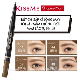 Thumbnail Bút Chì Kẻ Lông Mày Kissme Lõi Chì Sáp Chống Trôi Màu Tự Nhiên Kissme Heavy Rotation Eyebrow Pencil 0.09g 3