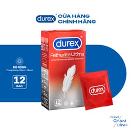 Thumbnail Bao cao su Durex Fetherlite Ultima siêu mỏng, size 52mm, 12 bao/hộp 2