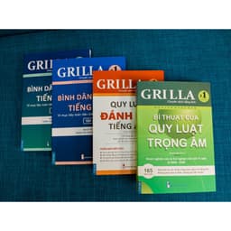Thumbnail Sách - Combo 4 quy luật đánh vần tiếng Anh, bí thuật trọng âm và bình dân học vụ - Kèm App Grilla 3